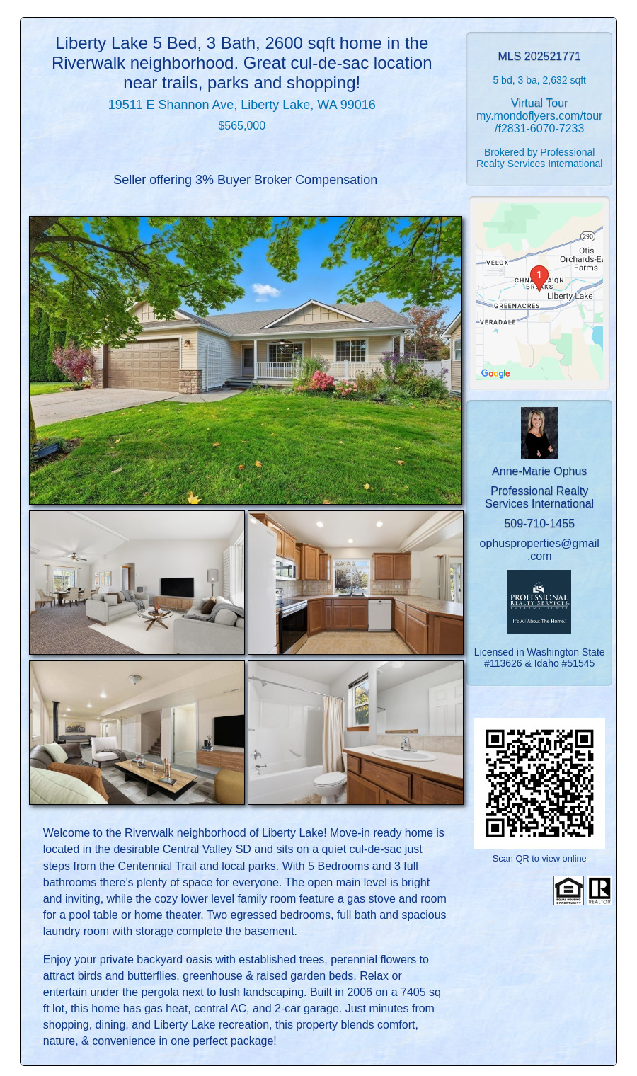 19511 E Shannon Ave, Liberty Lake, WA 99016