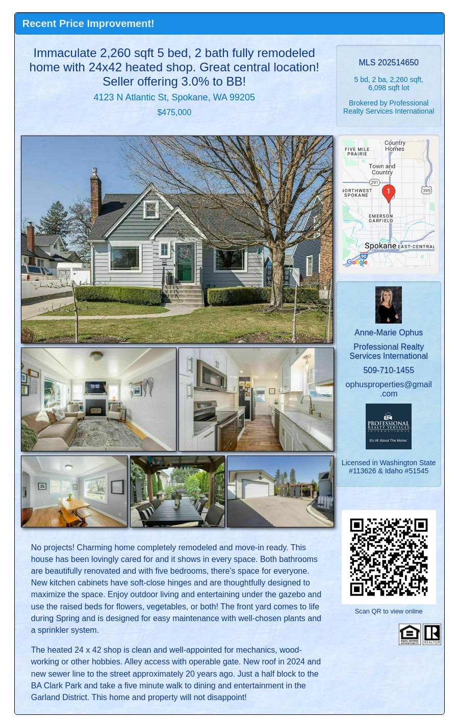 4123 N Atlantic St, Spokane, WA 99205