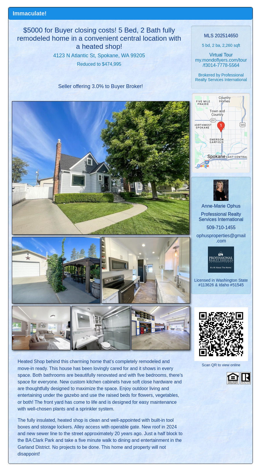 4123 N Atlantic St, Spokane, WA 99205