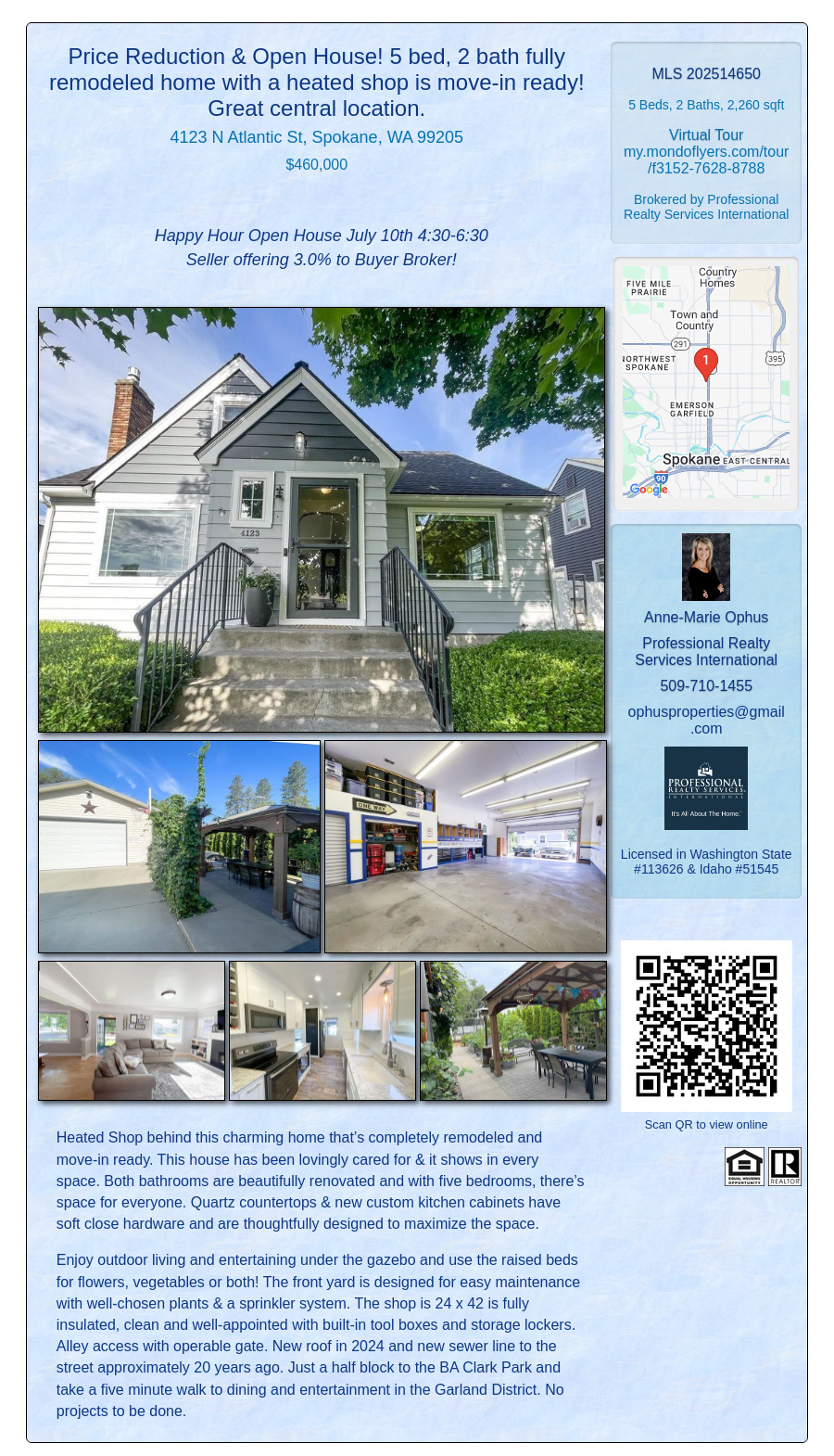 4123 N  Atlantic St, Spokane, WA 99205